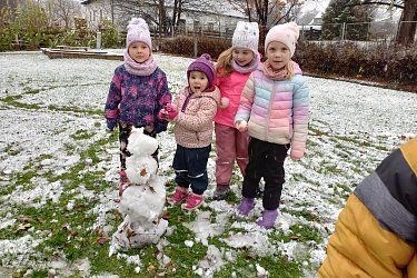 Berušky- první sníh :)